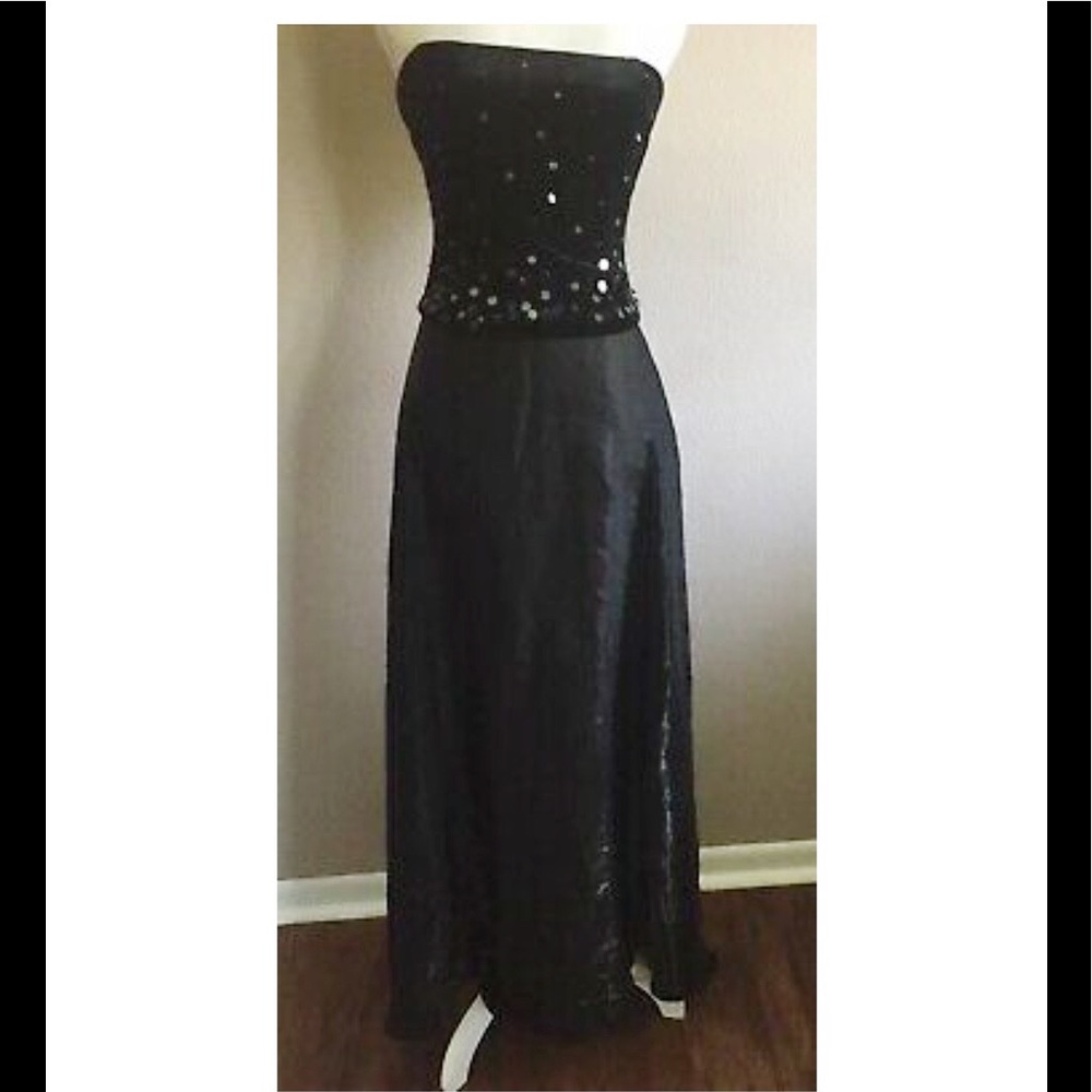 Scott McClintock black strapless dress, size 14